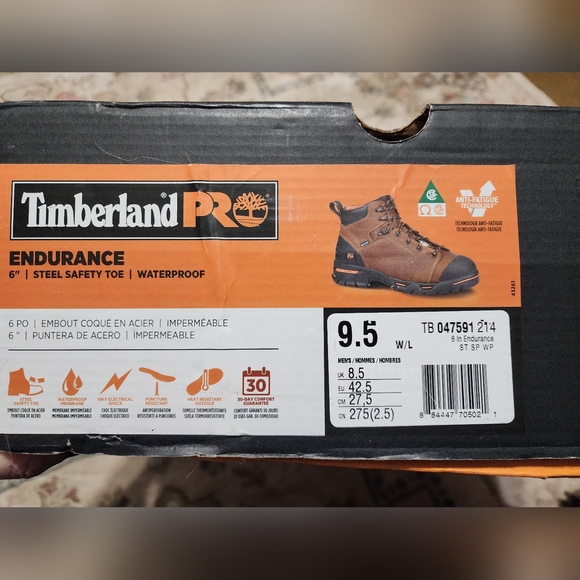 Timberland pro 6"safety toe waterproof work boot shoe wide - Picture 5 of 5